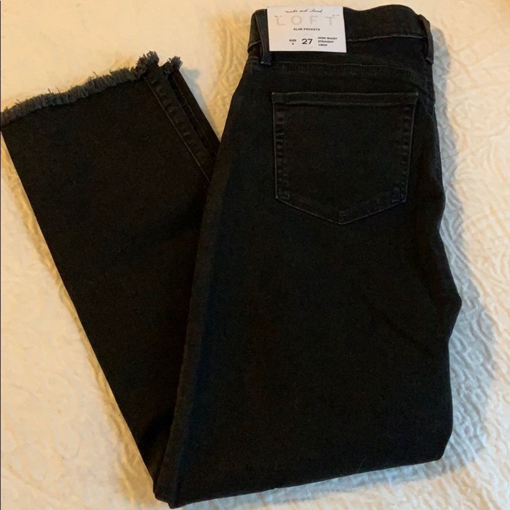 NWT Loft high waist black jeans